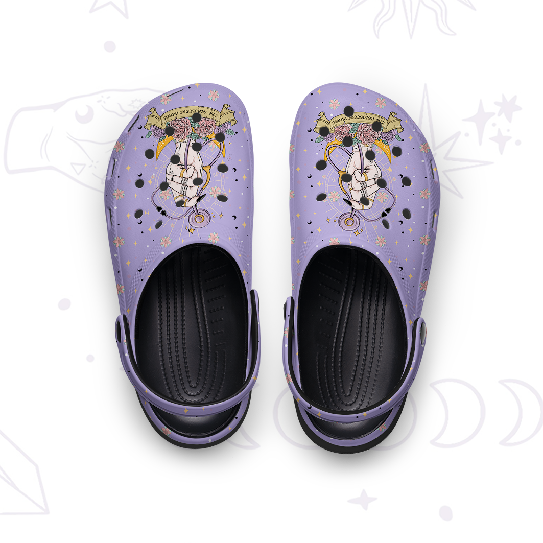 Magic Purplehecate The Registered Nurse Tarot Card Rubber Clogs