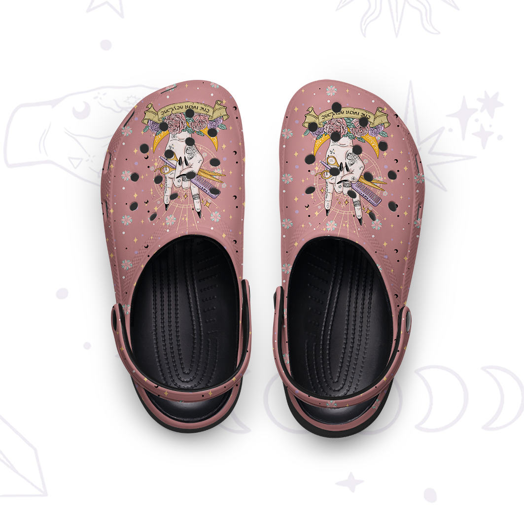 Purplehecate The Hair Stylist Tarot Rubber Clogs