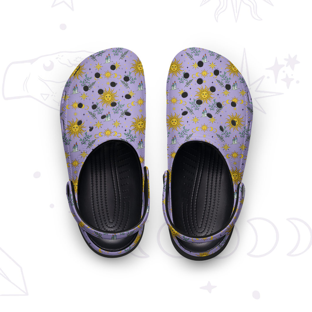 Purplehecate Magic of Sun and Moon Rubber Clogs