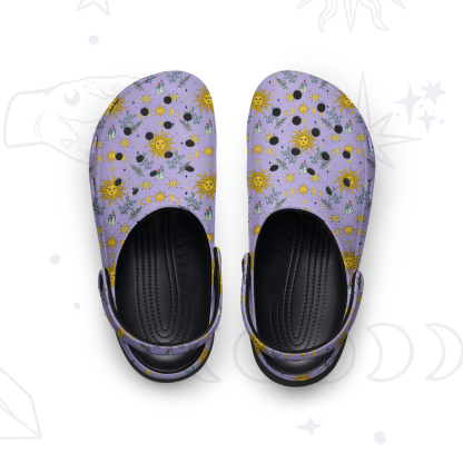 Purplehecate Magic of Sun and Moon Rubber Clogs