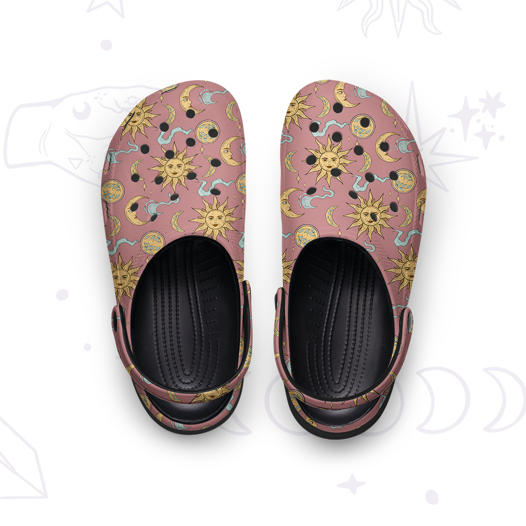 Purplehecate Magic of Sun and Moon Rubber Clogs