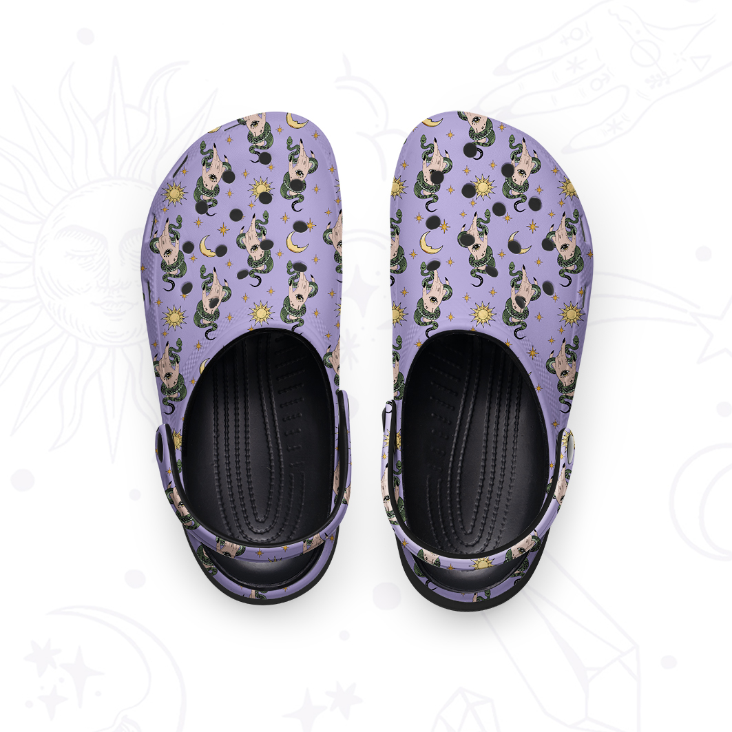 Purplehecate Reach For The Moon Rubber Clogs