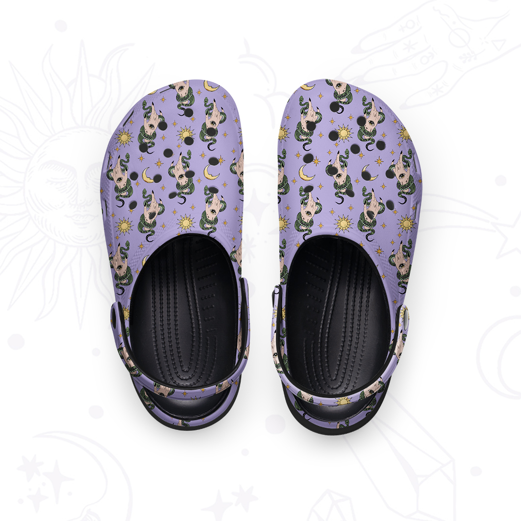 Purplehecate Reach For The Moon Rubber Clogs