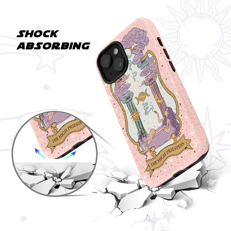 Purplehecate The High Priestess Tarot Antique Mirror Phone Case