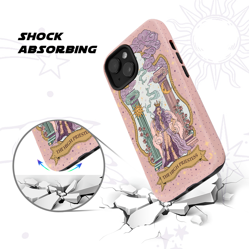 Purplehecate The High Priestess Tarot Card Ancient Mirror Phone Case