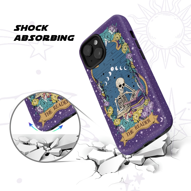 Purplehecate The Reader Tarot Card Ancient Mirror Phone Case