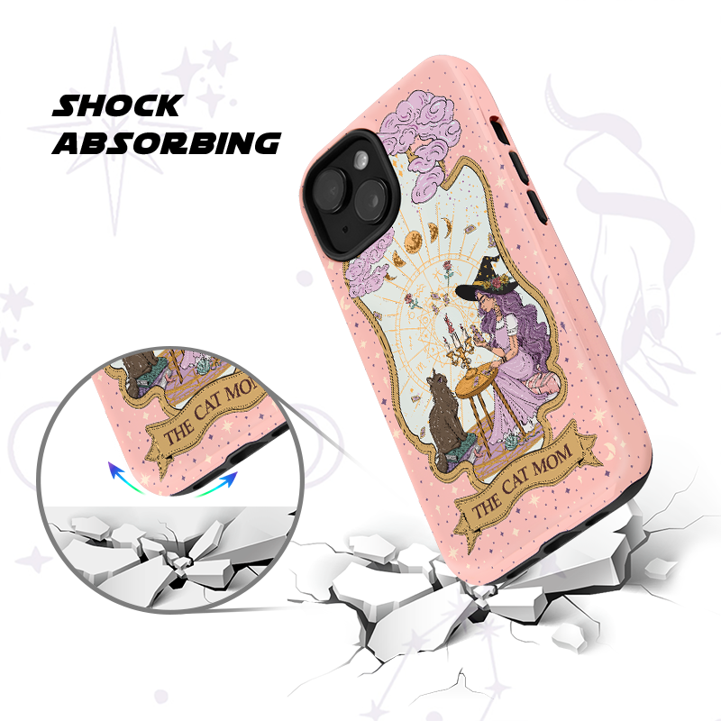 Purplehecate The Cat Witch Mom Tarot Ancient Mirror Phone Case