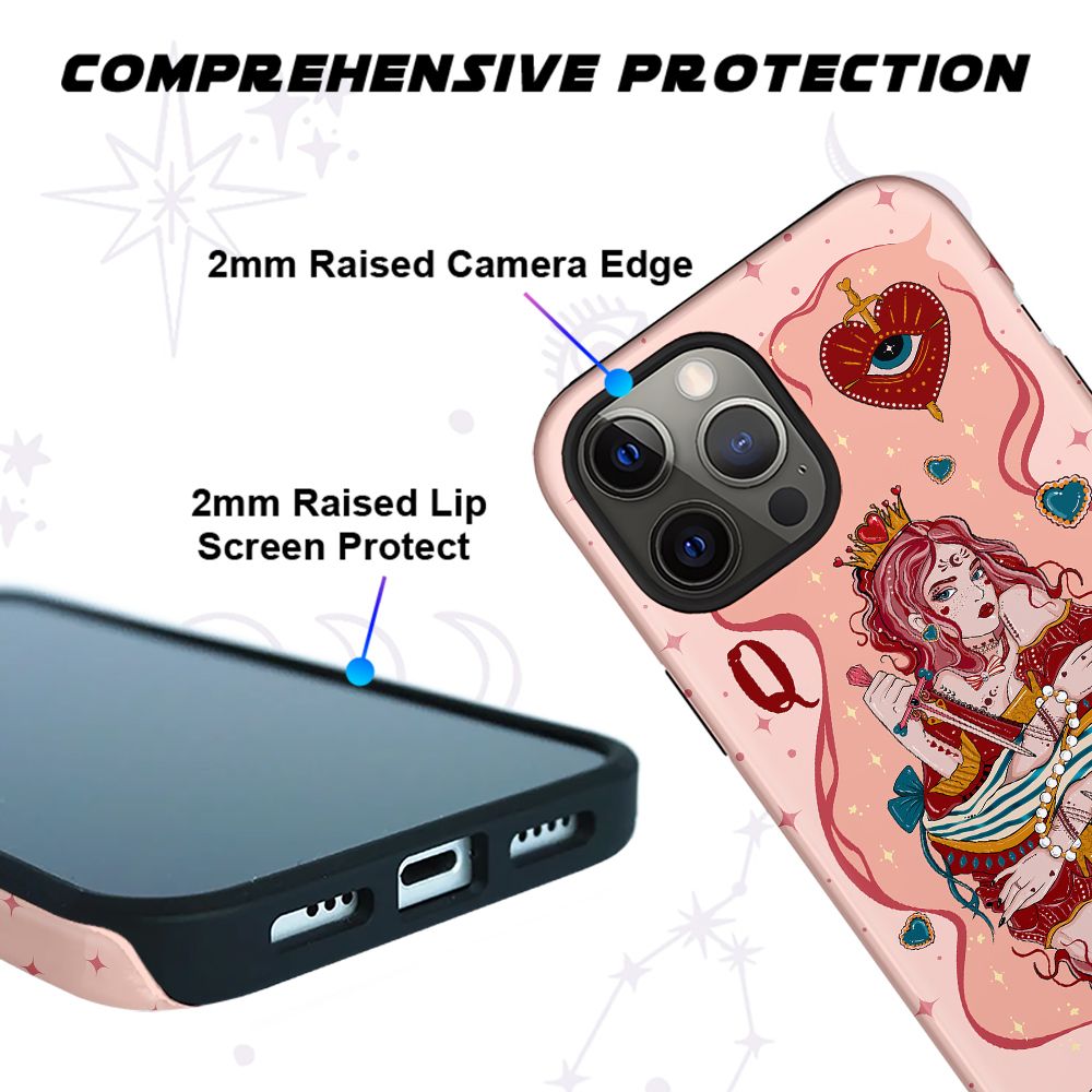 Purplehecate Queen of Hearts Ancient Mirror Phone Case