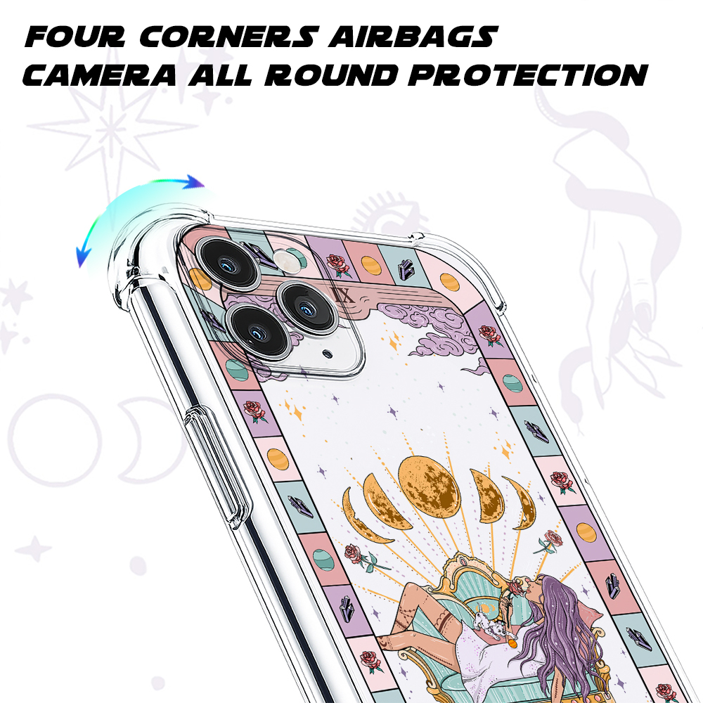 Purplehecate The Dog Mom Tarot Clear Phone Case