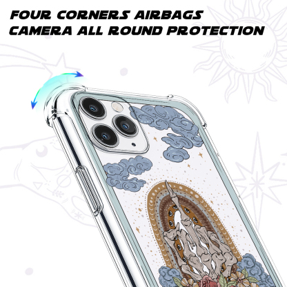 Purplehecate The Zero Of Fucks Tarot Clear Phone Case