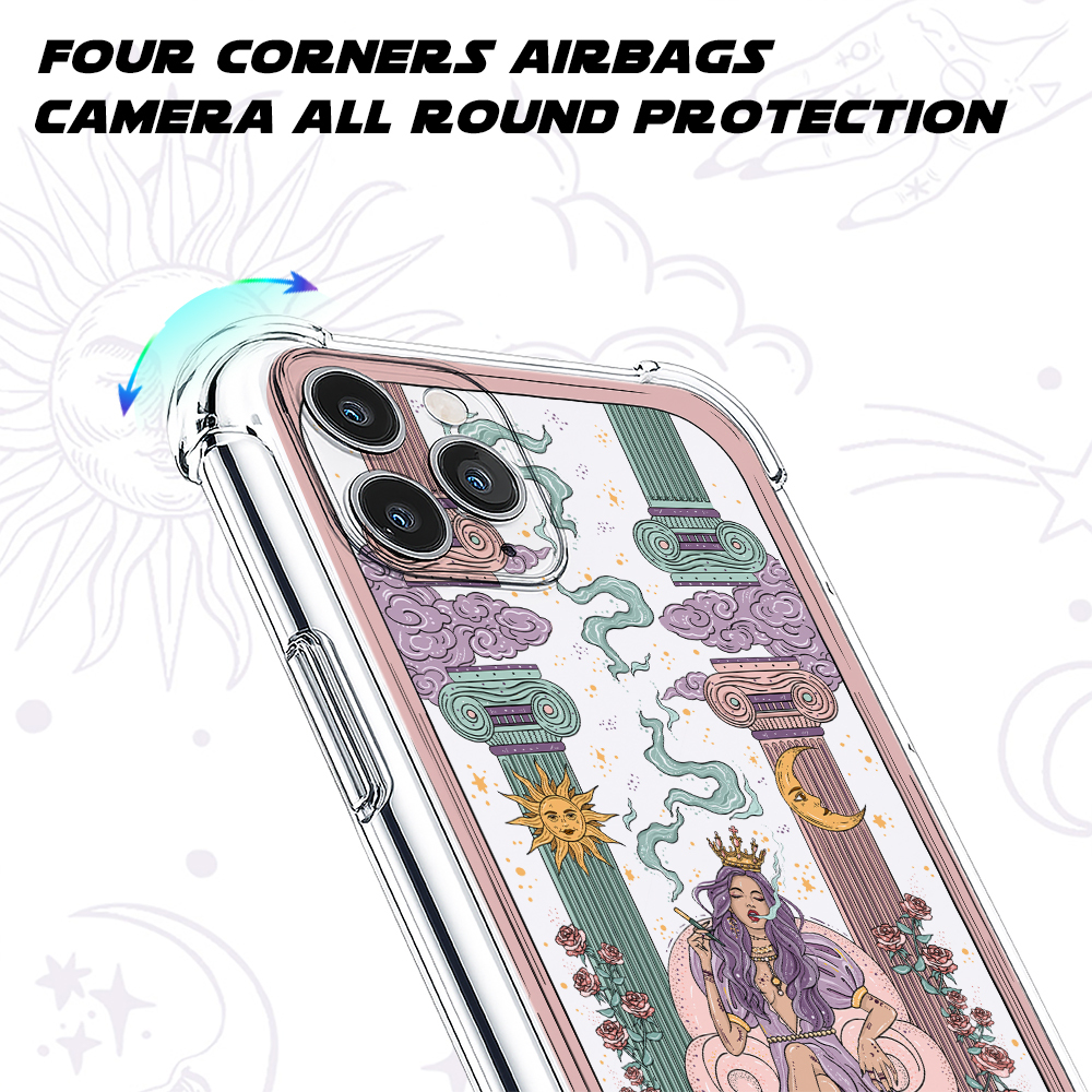 Purplehecate The High Priestess Tarot Clear Phone Case