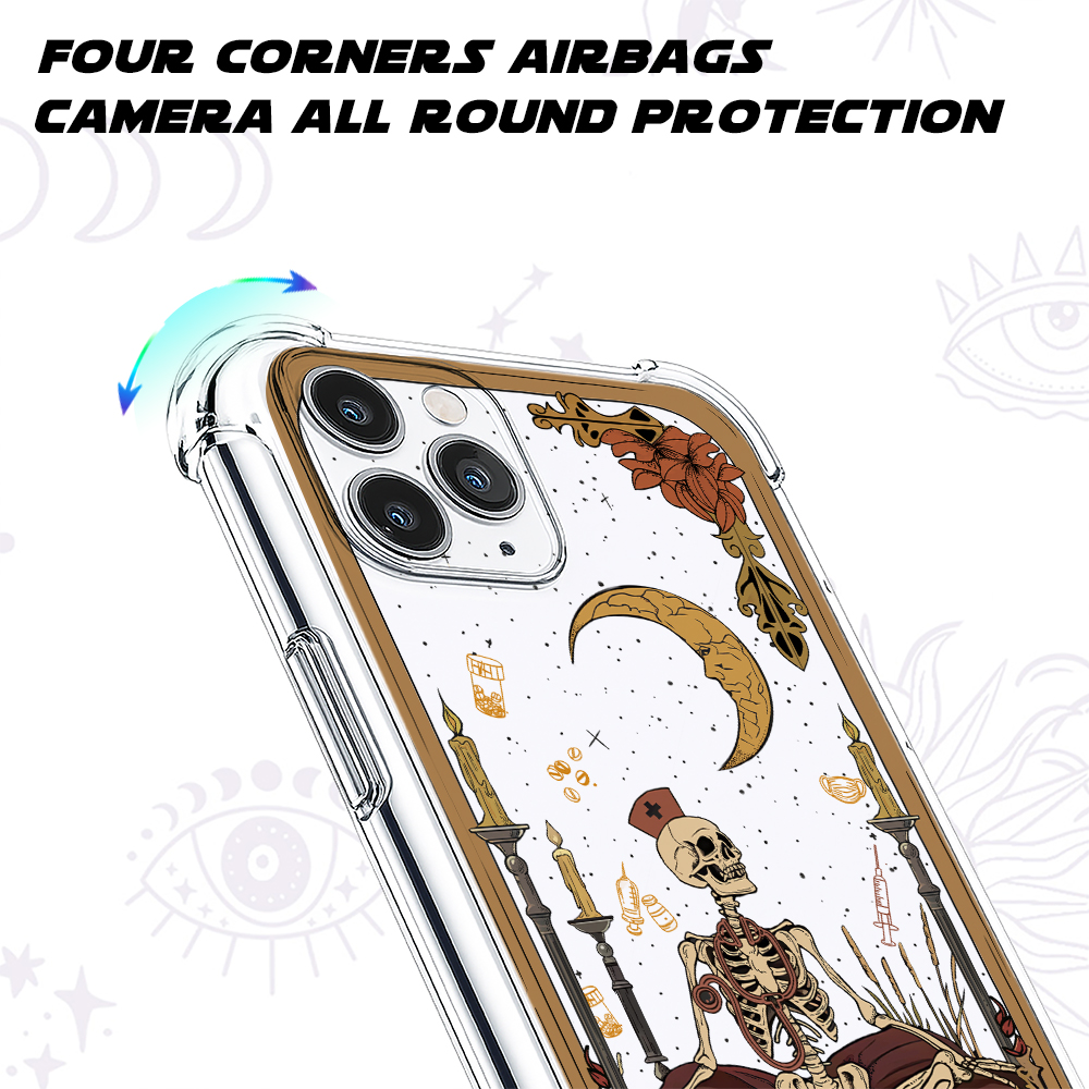 Purplehecate The Nurse Tarot Clear Phone Case