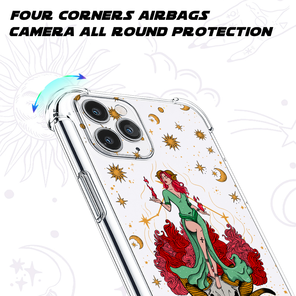 Purplehecate The Aries Zodiac Clear Phone Case