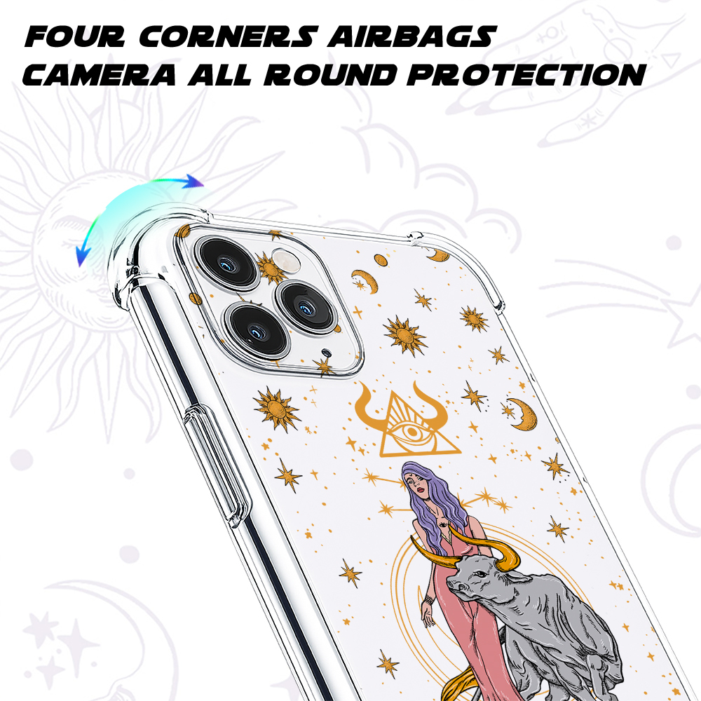 Purplehecate The Taurus Zodiac Clear Phone Case