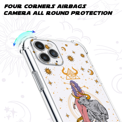 Purplehecate The Taurus Zodiac Clear Phone Case