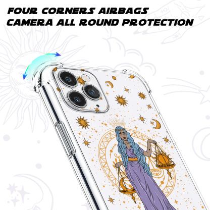 Purplehecate Libra Zodiac Clear Phone Case