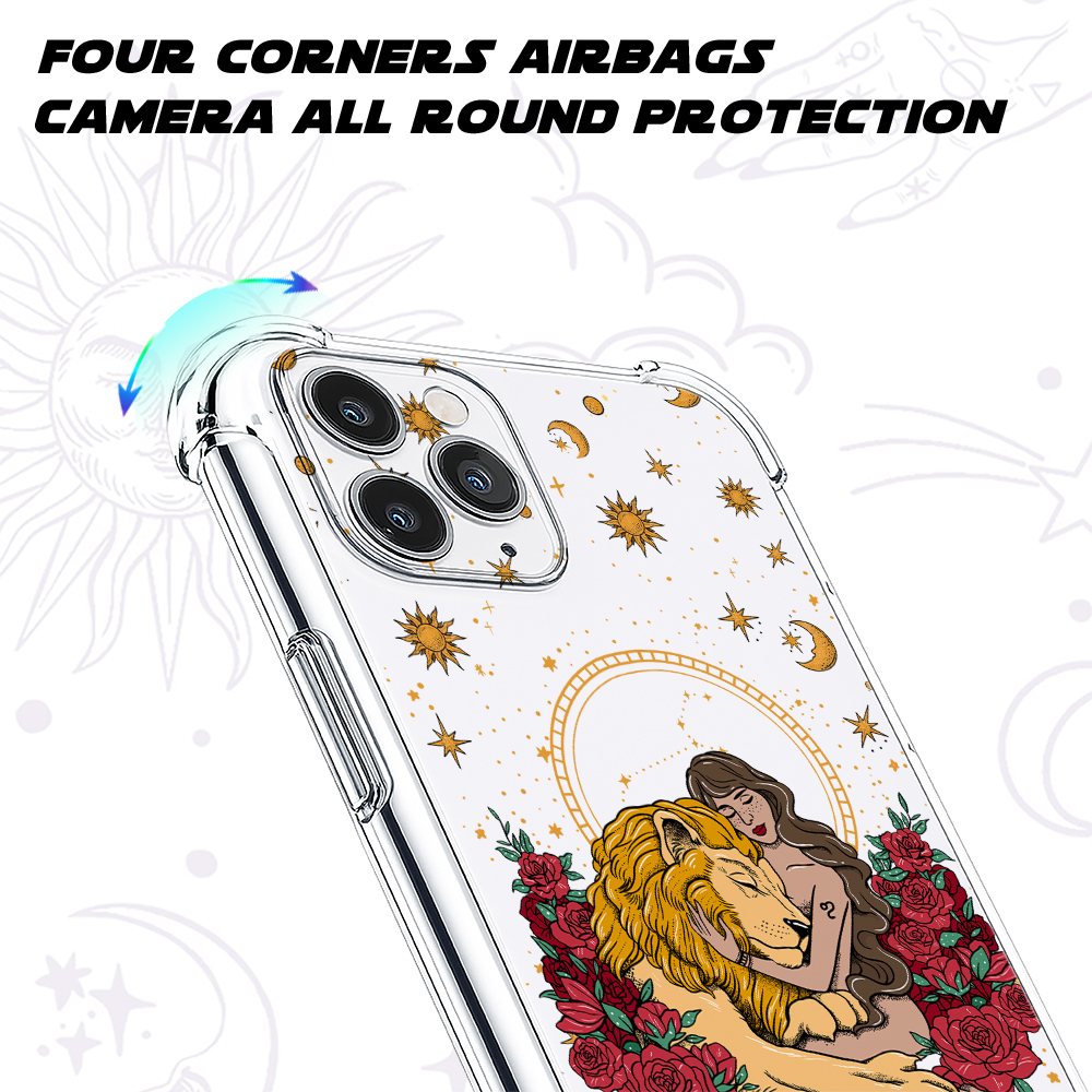 Purplehecate Leo Zodiac Clear Phone Case