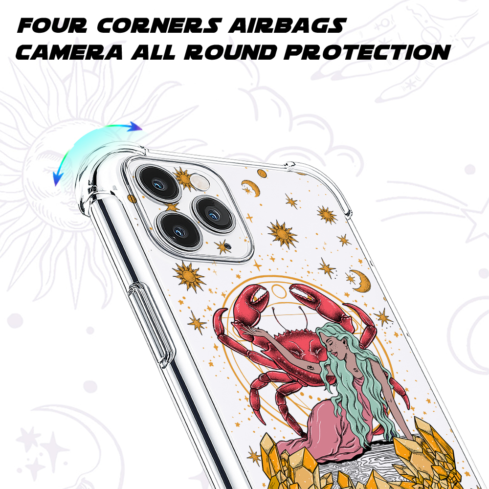 Purplehecate Cancer Zodiac Clear Phone Case