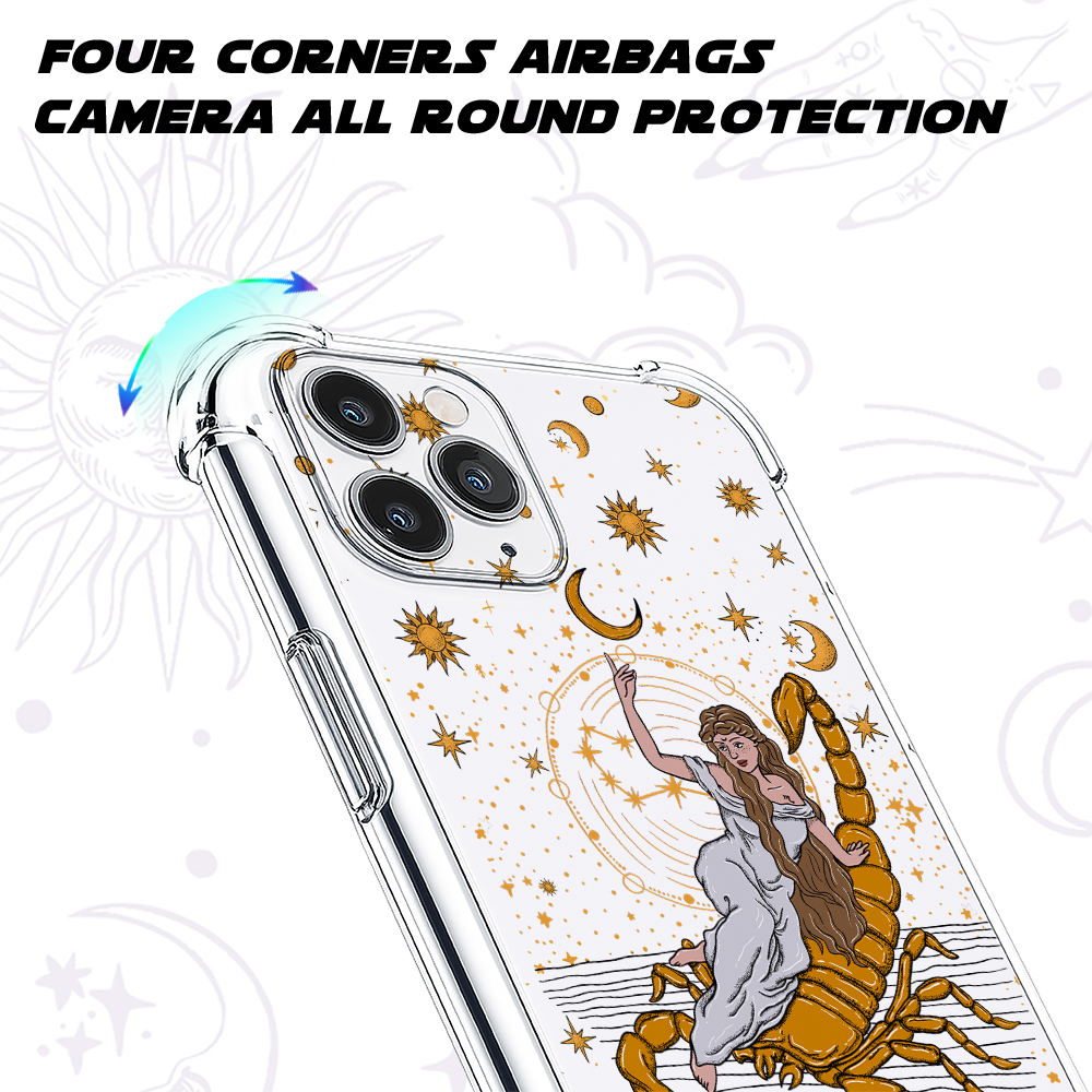 Purplehecate Scorpio Zodiac Clear Phone Case