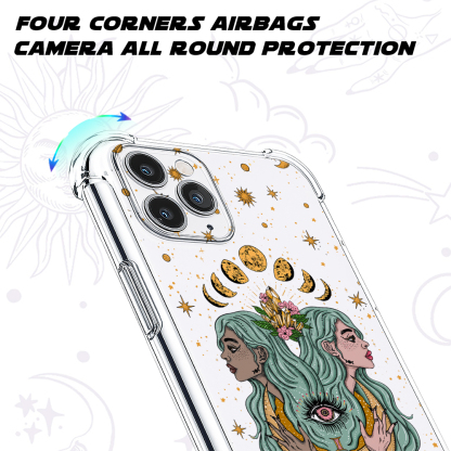 Purplehecate Gemini Zodiac Clear Phone Case