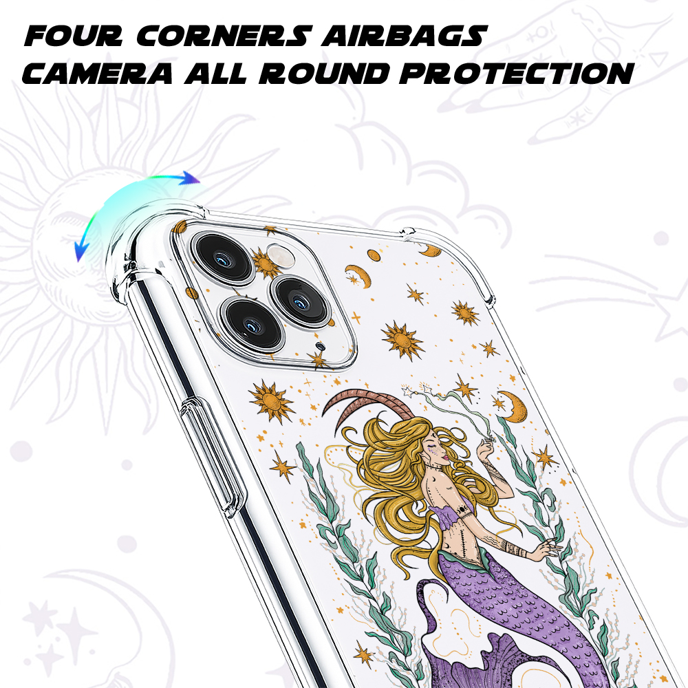 Purplehecate Capricorn Zodiac Clear Phone Case