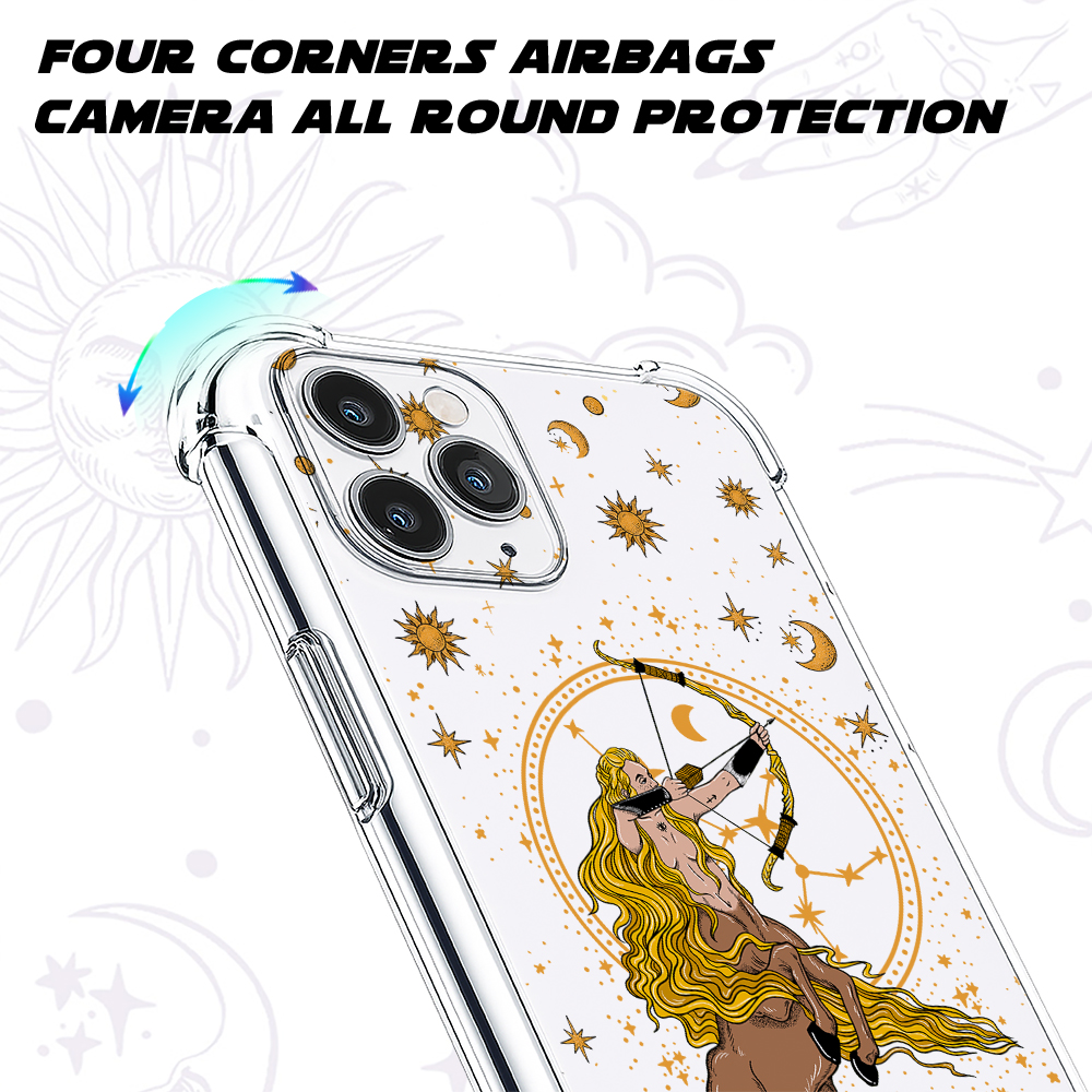 Purplehecate Sagittarius Zodiac Clear Phone Case