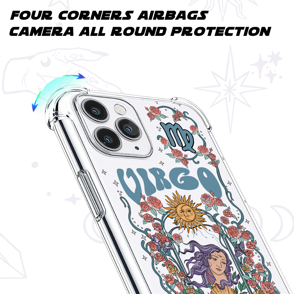 Purplehecate Virgo Zodiac Clear Phone Case