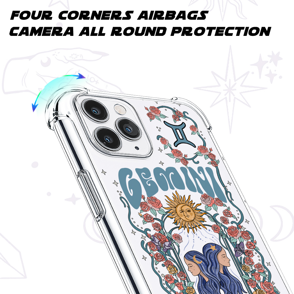 Purplehecate Gemini Zodiac Clear Phone Case