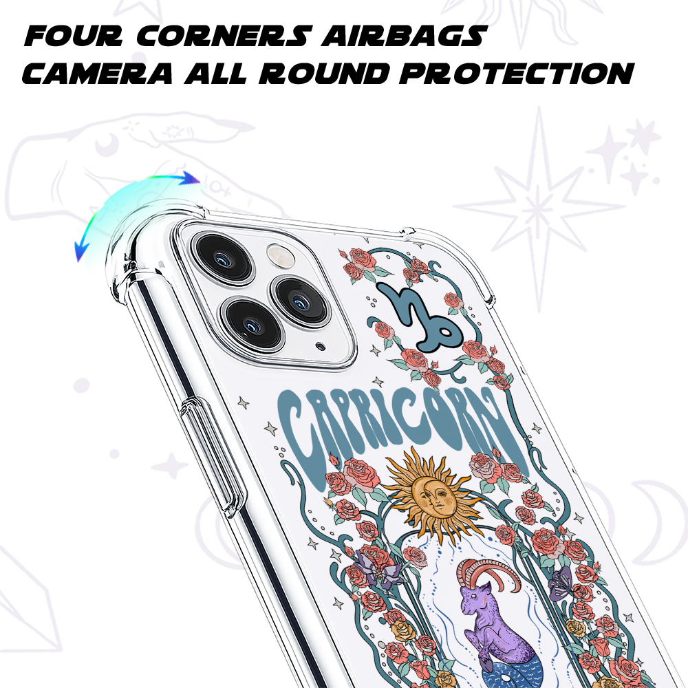 Purplehecate Capricorn Spirit Zodiac Clear Phone Case