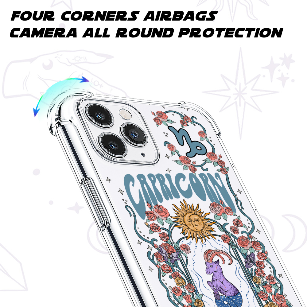 Purplehecate Capricorn Spirit Zodiac Clear Phone Case