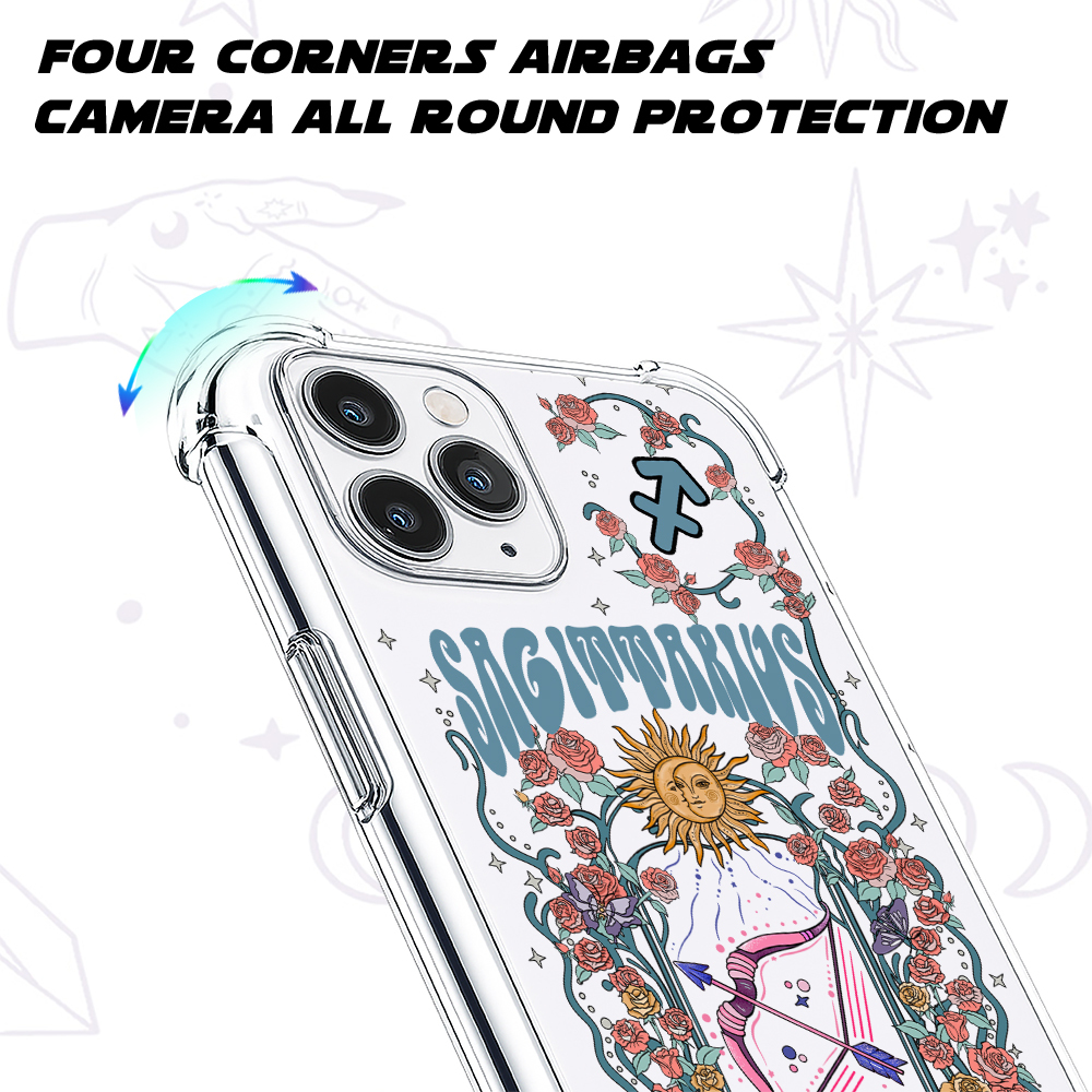 Purplehecate Sagittarius Spirit Zodiac Clear Phone Case