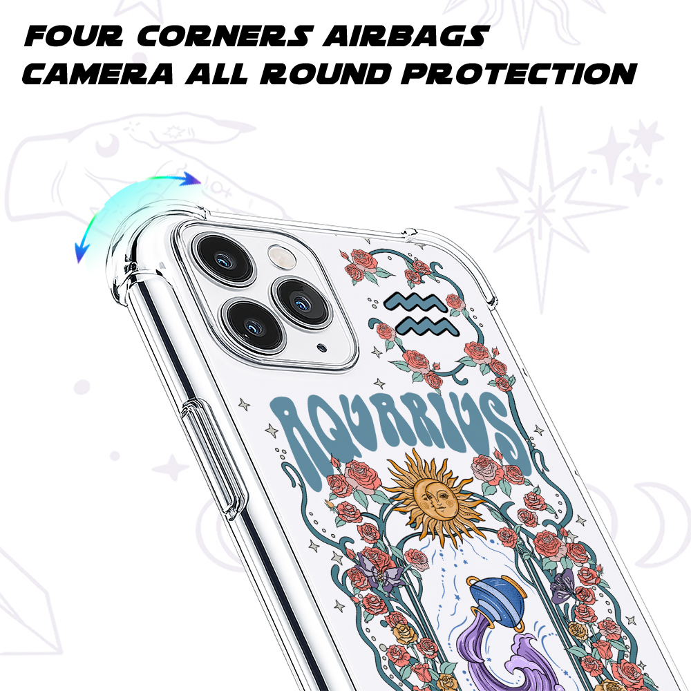 Purplehecate Aquarius Spirit Zodiac Clear Phone Case