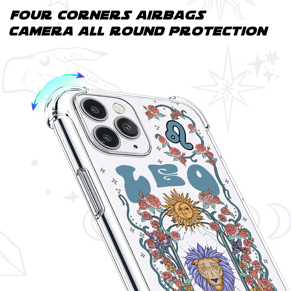 Purplehecate Leo Spirit Zodiac Clear Phone Case