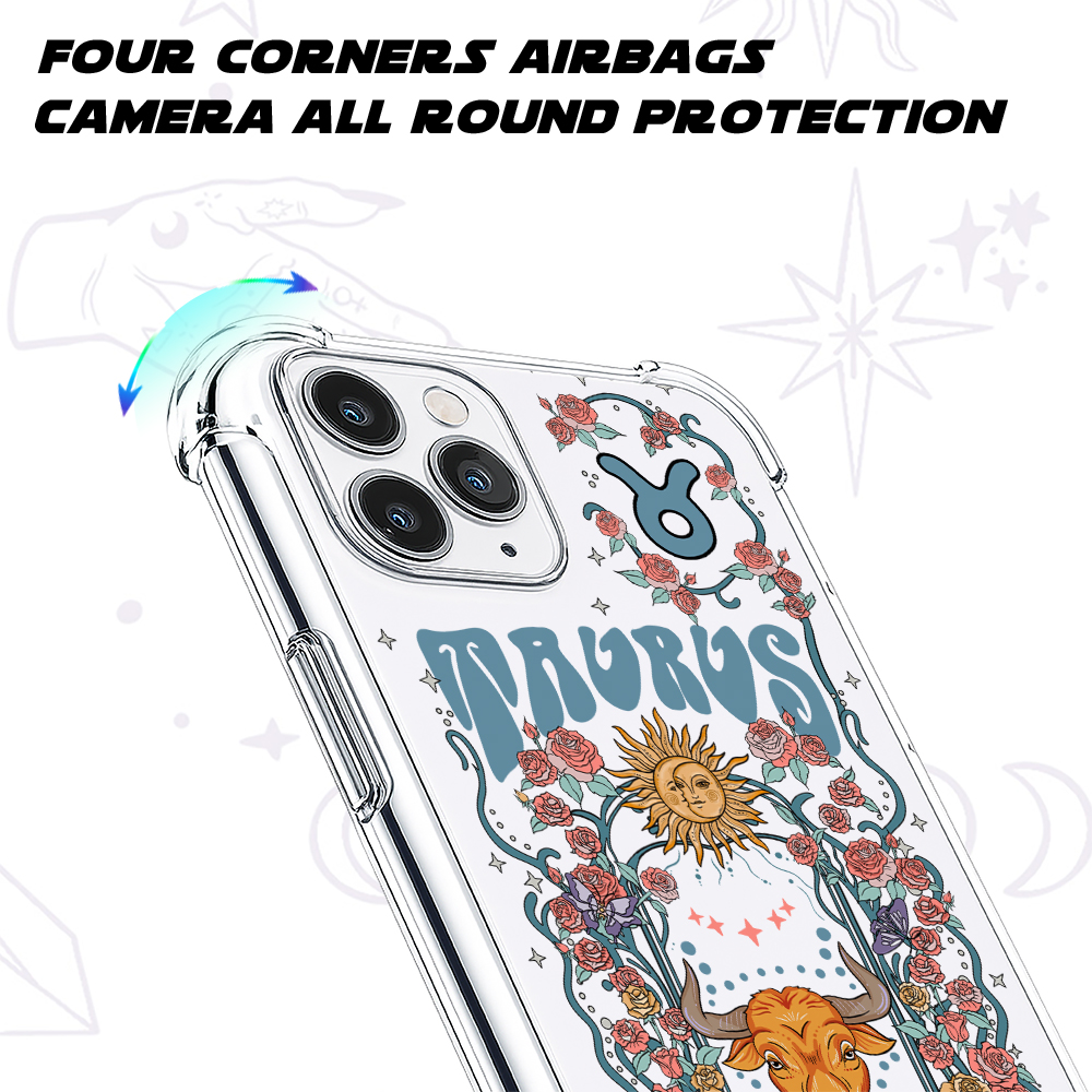 Purplehecate Taurus Spirit Zodiac Clear Phone Case