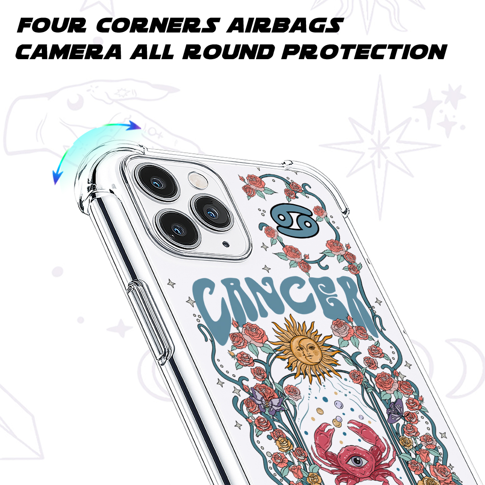 Purplehecate Cancer Spirit Zodiac Clear Phone Case