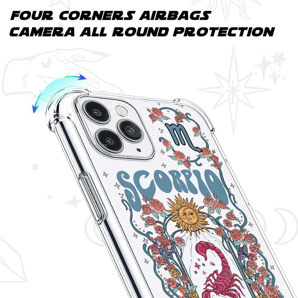 Purplehecate Scorpio Spirit Zodiac Clear Phone Case