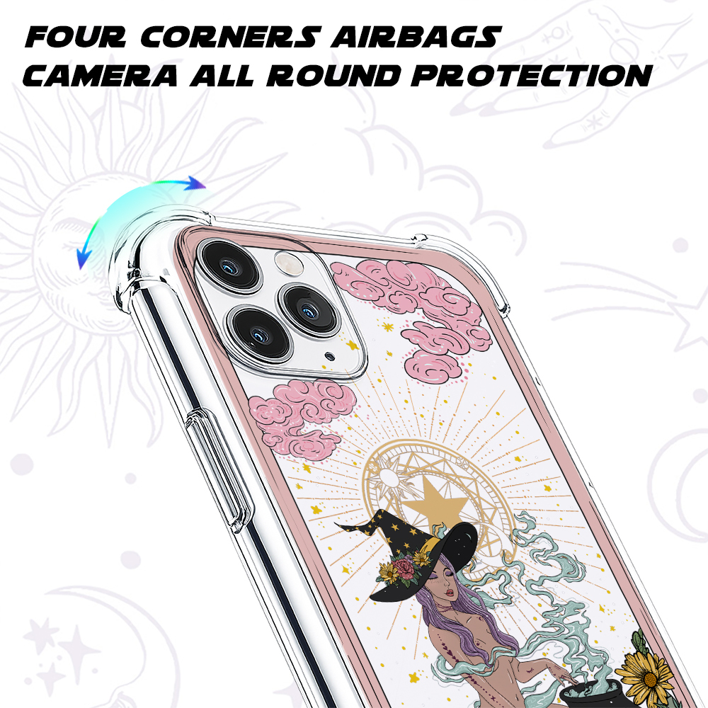 Purplehecate The Witch Tarot Clear Phone Case