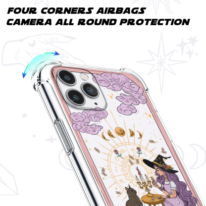 Purplehecate The Cat Witch Mom Tarot Clear Phone Case