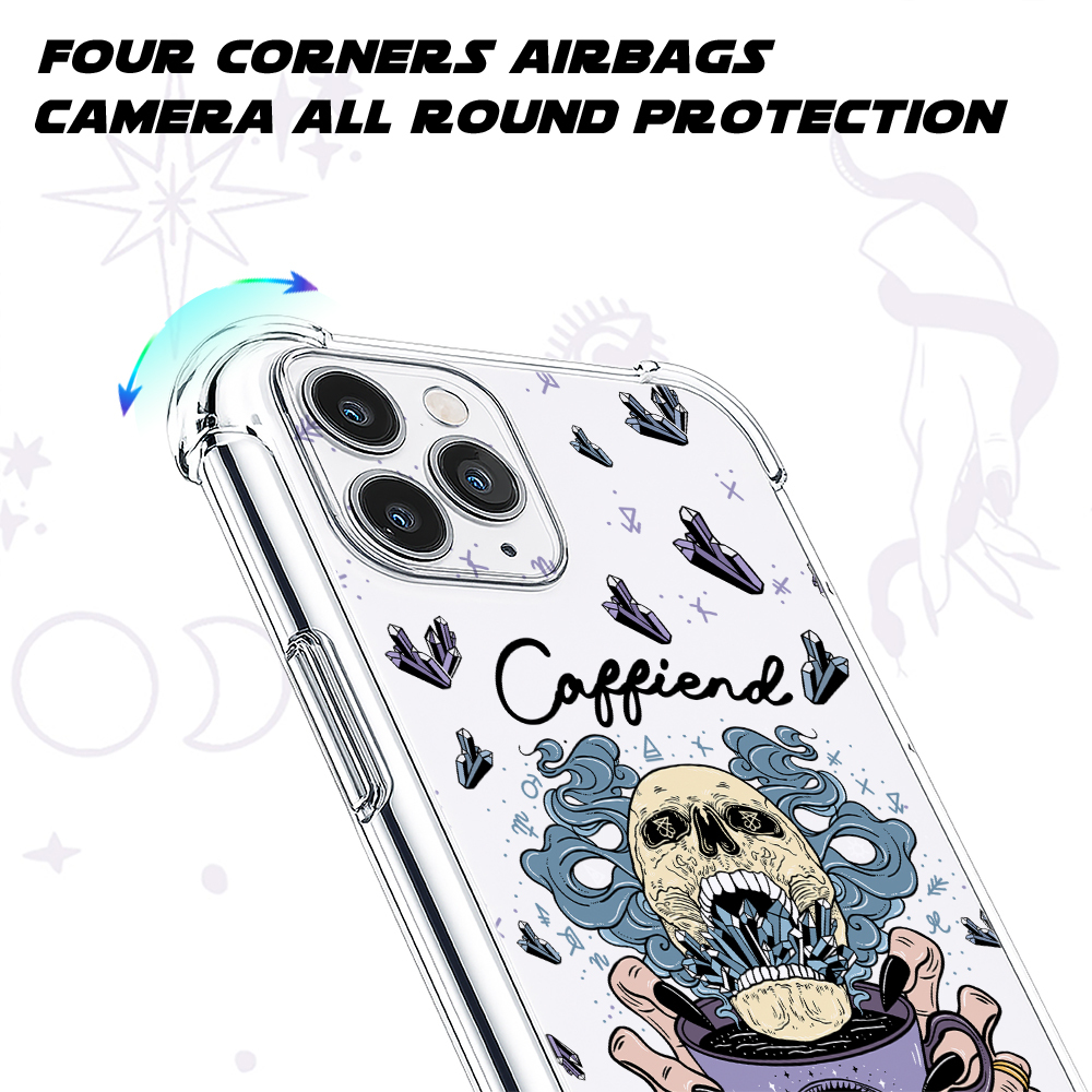 Purplehecate Caffiend Clear Phone Case