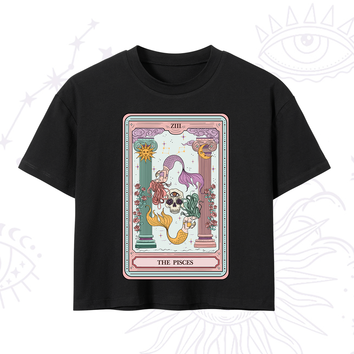 Purplehecate The Pisces Goddess Tarot Crop T-Shirt