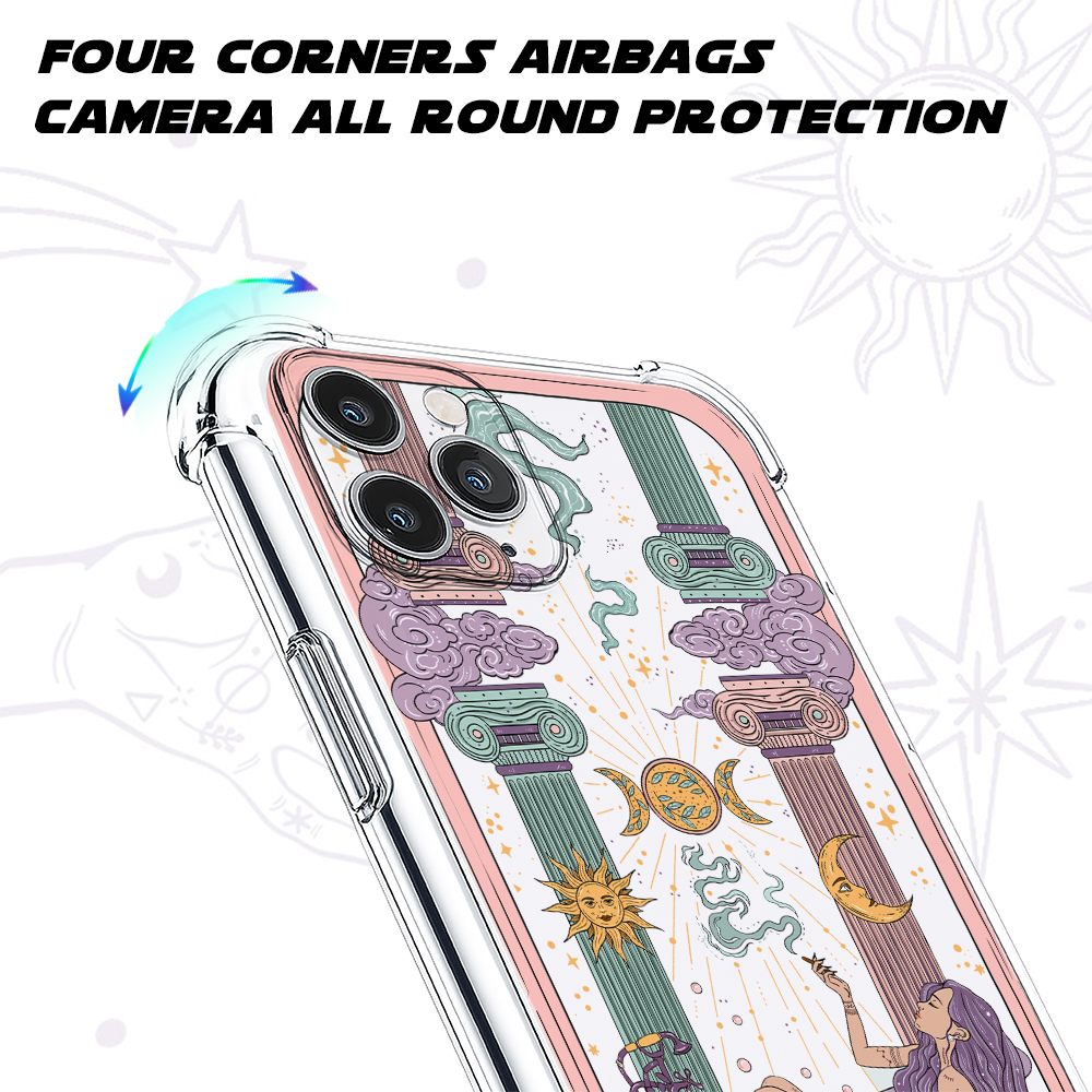 Purplehecate The High Priestess Tarot Clear Phone Case