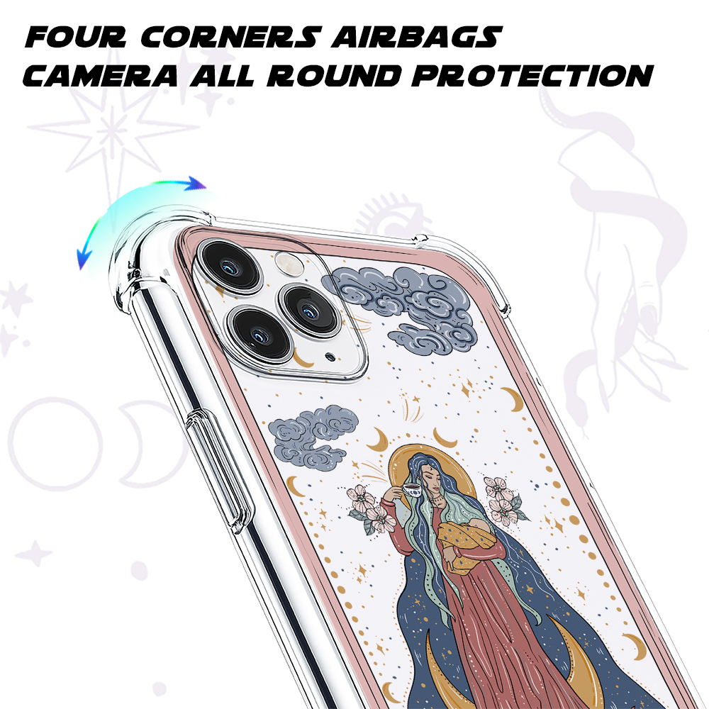 Purplehecate The Mother Tarot Clear Phone Case