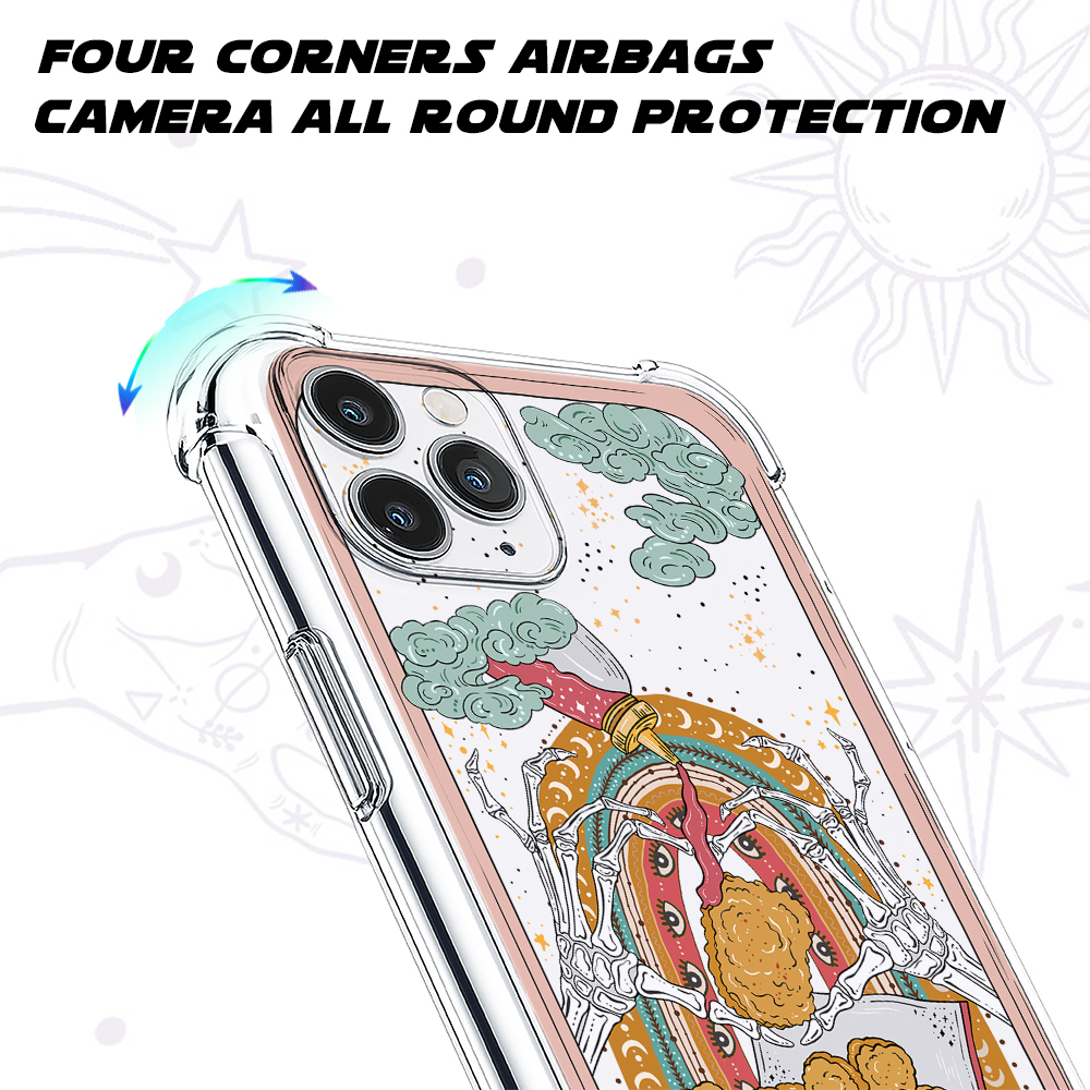 Purplehecate The Chicken Nugget Food Tarot Clear Phone Case