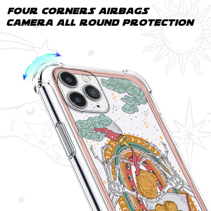 Purplehecate The Chicken Nugget Food Tarot Clear Phone Case