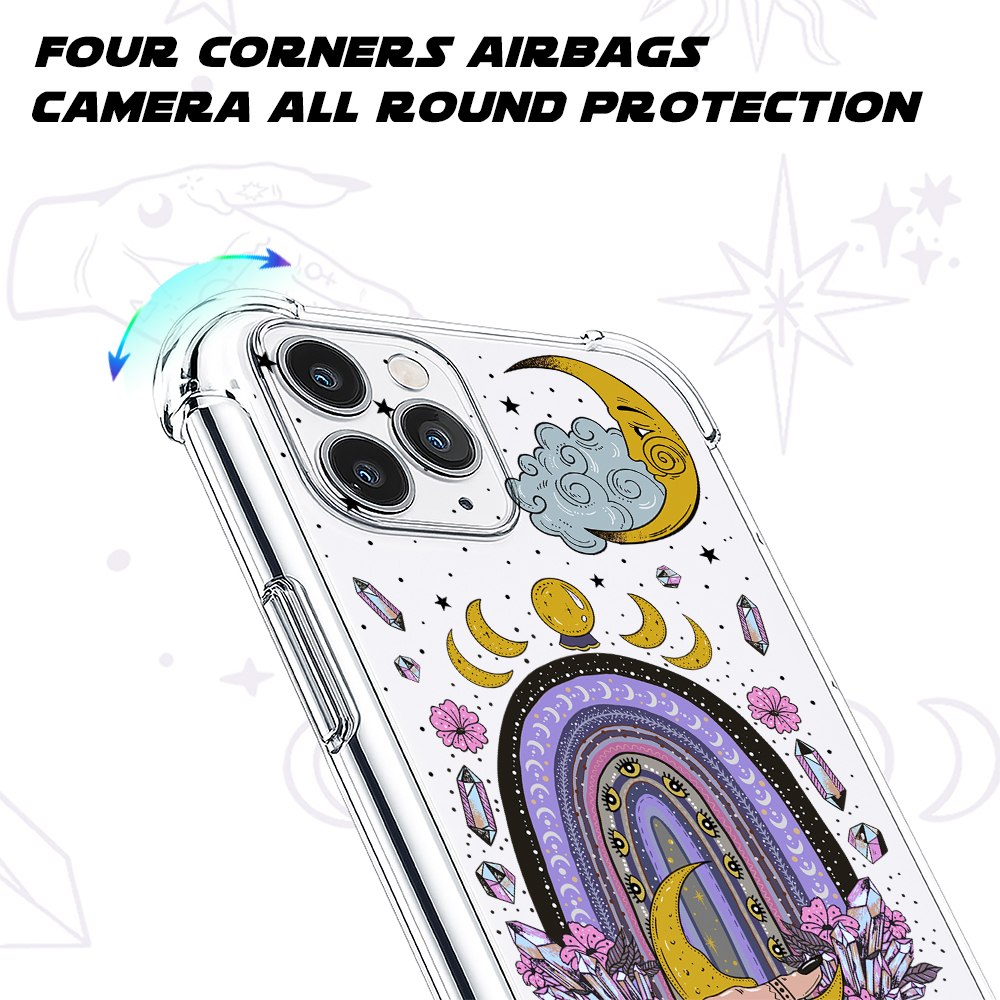 Purplehecate Gothic Mama Rainbow Clear Phone Case