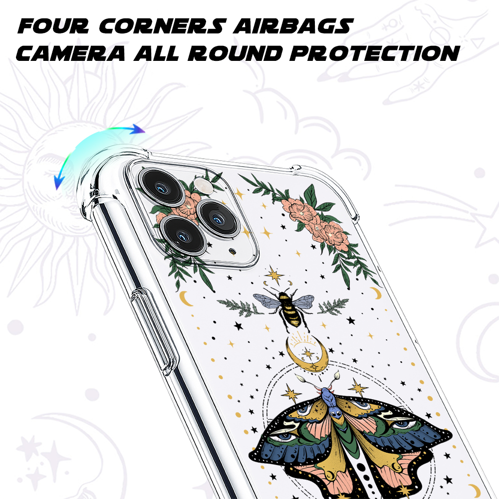 Purplehecate Mystical Moth Clear Phone Case
