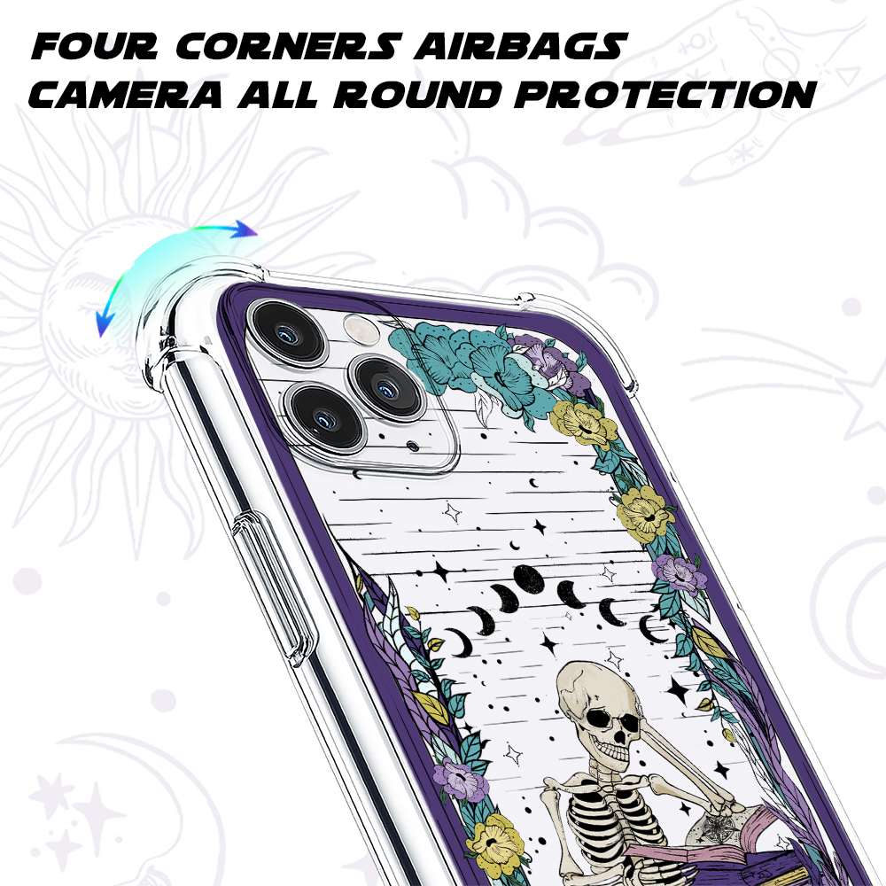 Purplehecate The Reader Tarot Card Clear Phone Case