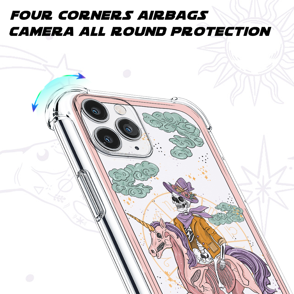 Purplehecate The Audacity Tarot Card Clear Phone Case