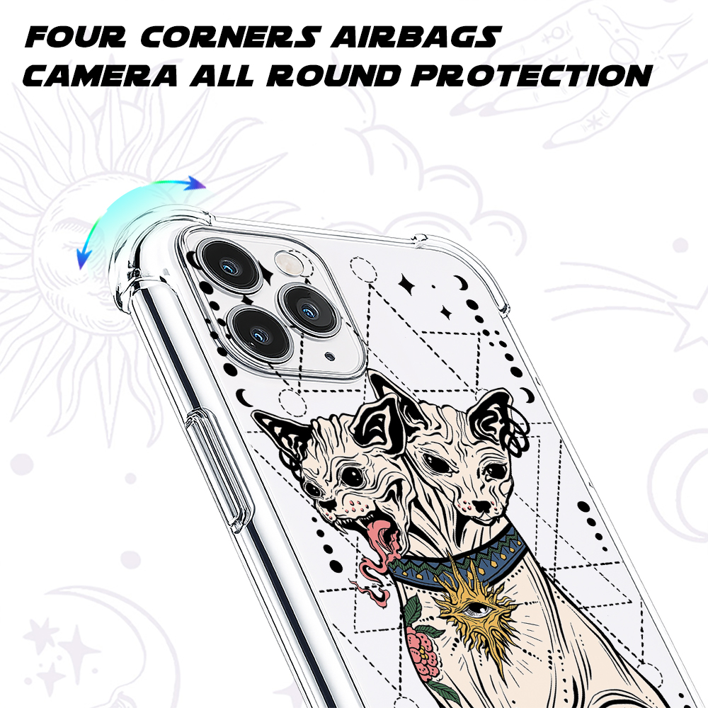 Purplehecate The Cat Goddess Bastet Clear Phone Case