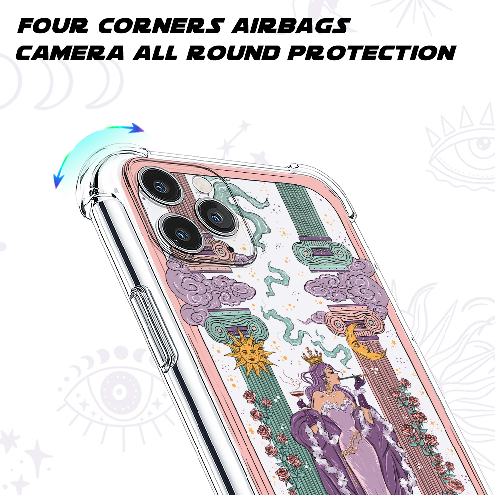 Purplehecate The High Priestess Tarot Card Clear Phone Case